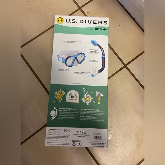 COPY - U.S. Divers Kid Snorkeling Combo Ages 4+ (Teal & Pink) Mask and Snorkel … - Picture 2 of 4